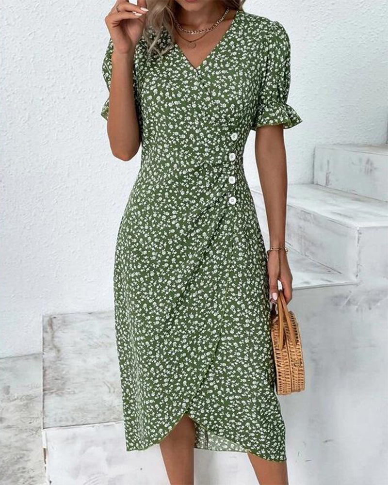 Giselle™ - Robe Fleurie à Col V