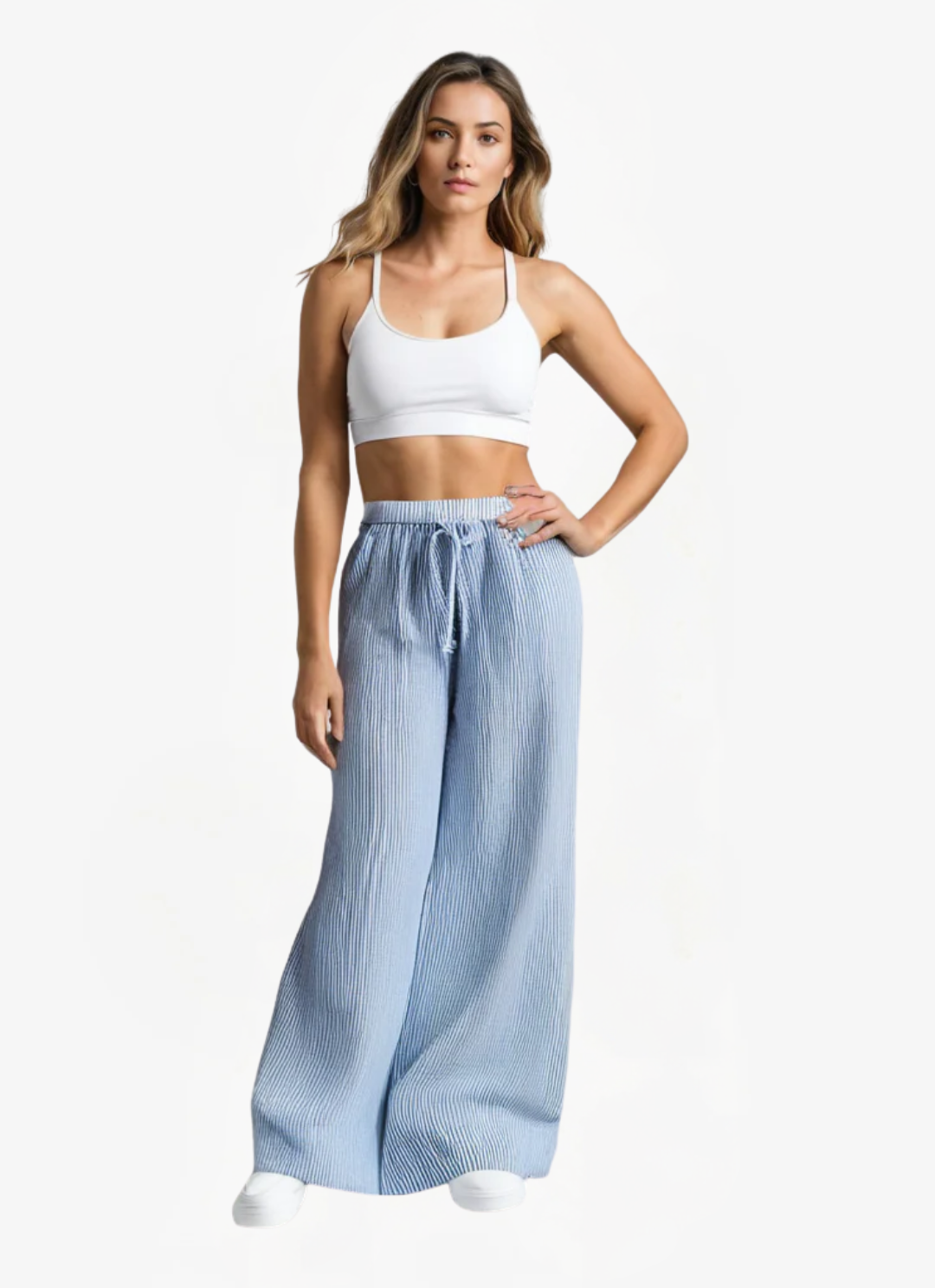 Loungewear Club™ | Pantalon Large Rayé