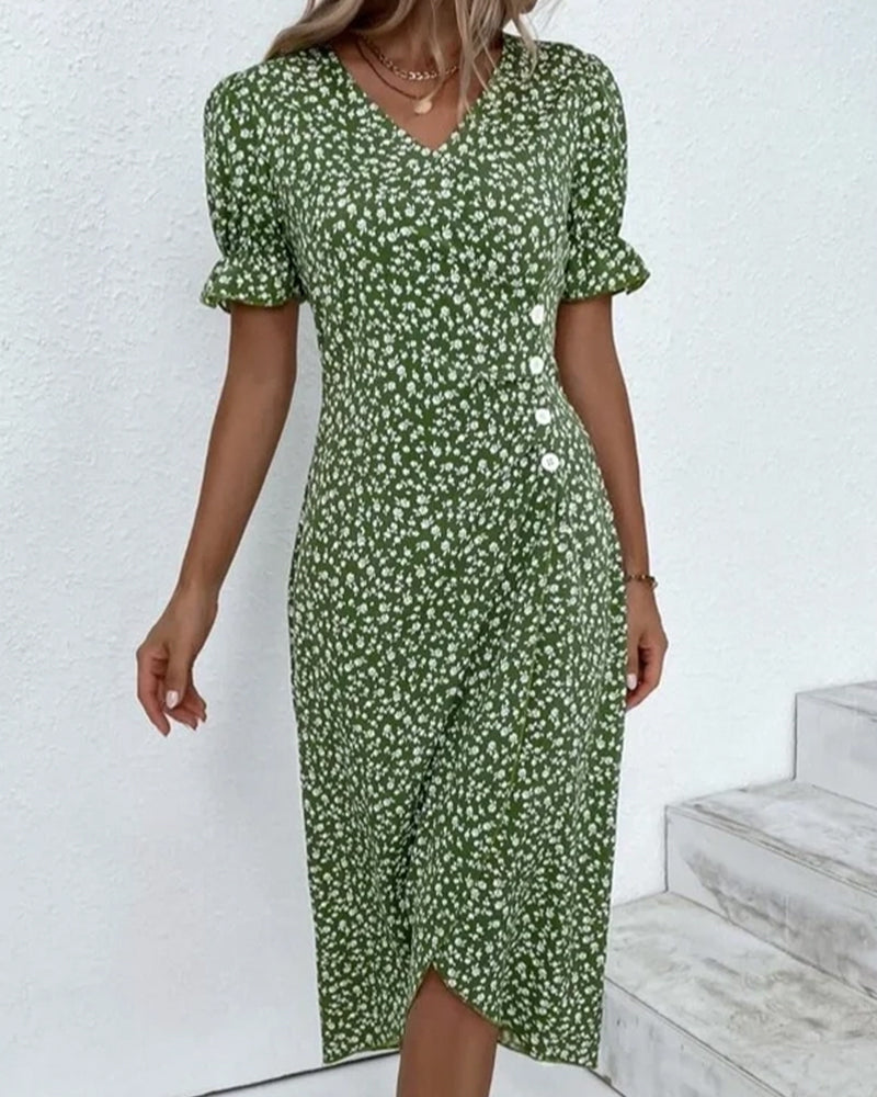 Giselle™ - Robe Fleurie à Col V