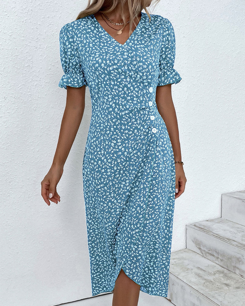 Giselle™ - Robe Fleurie à Col V