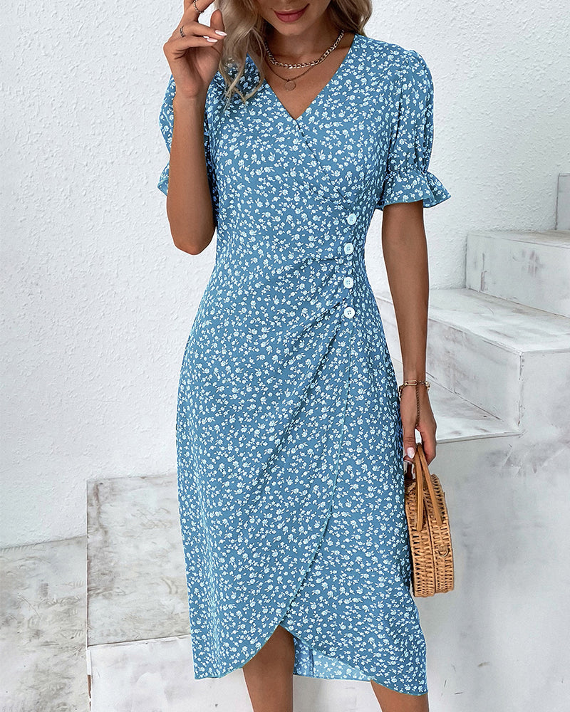 Giselle™ - Robe Fleurie à Col V