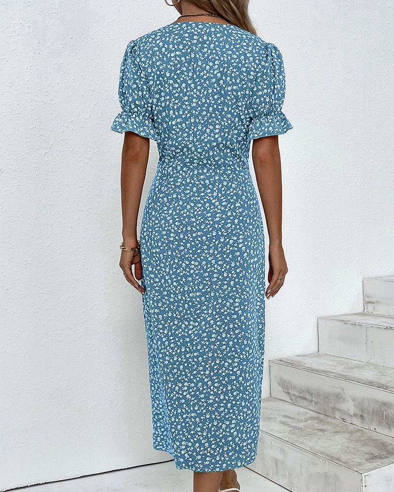 Giselle™ - Robe Fleurie à Col V