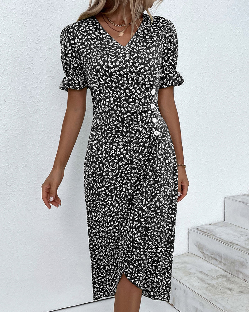 Giselle™ - Robe Fleurie à Col V