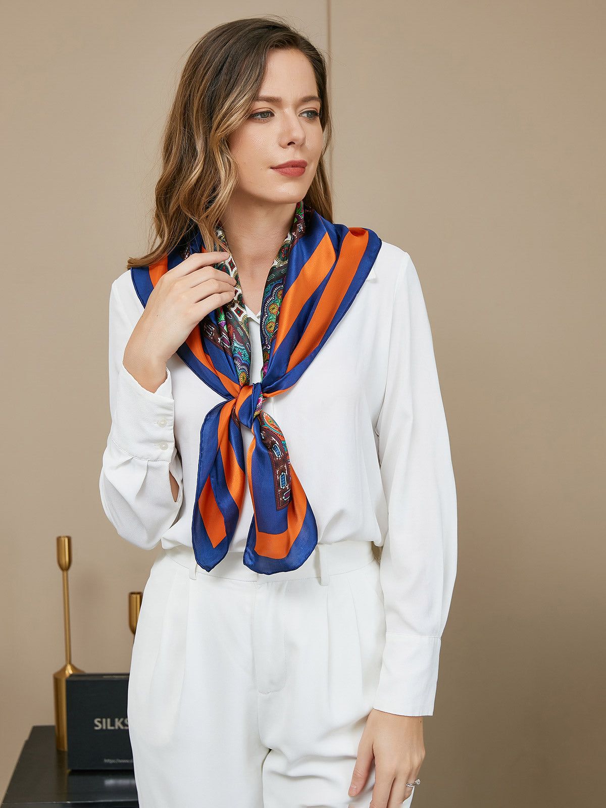 Loungewear Club™️ | Foulard carré bohème en soie