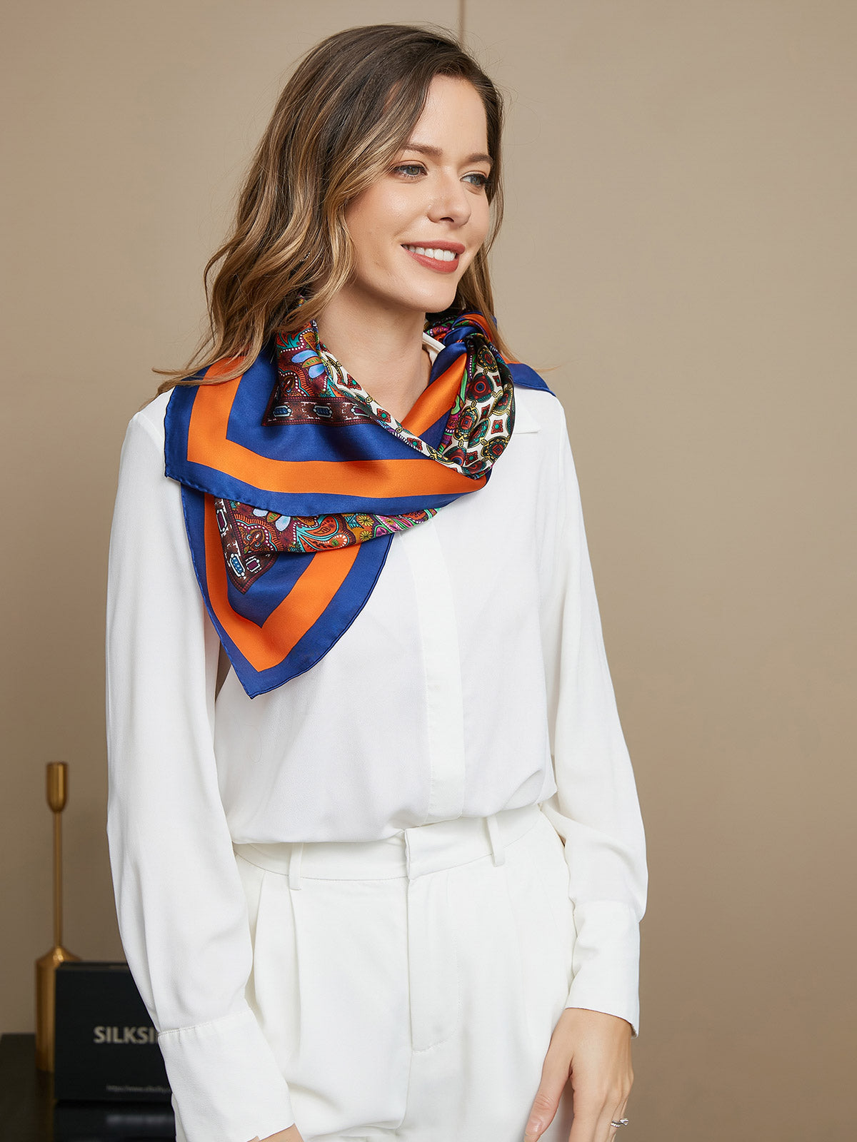 Loungewear Club™️ | Foulard carré bohème en soie