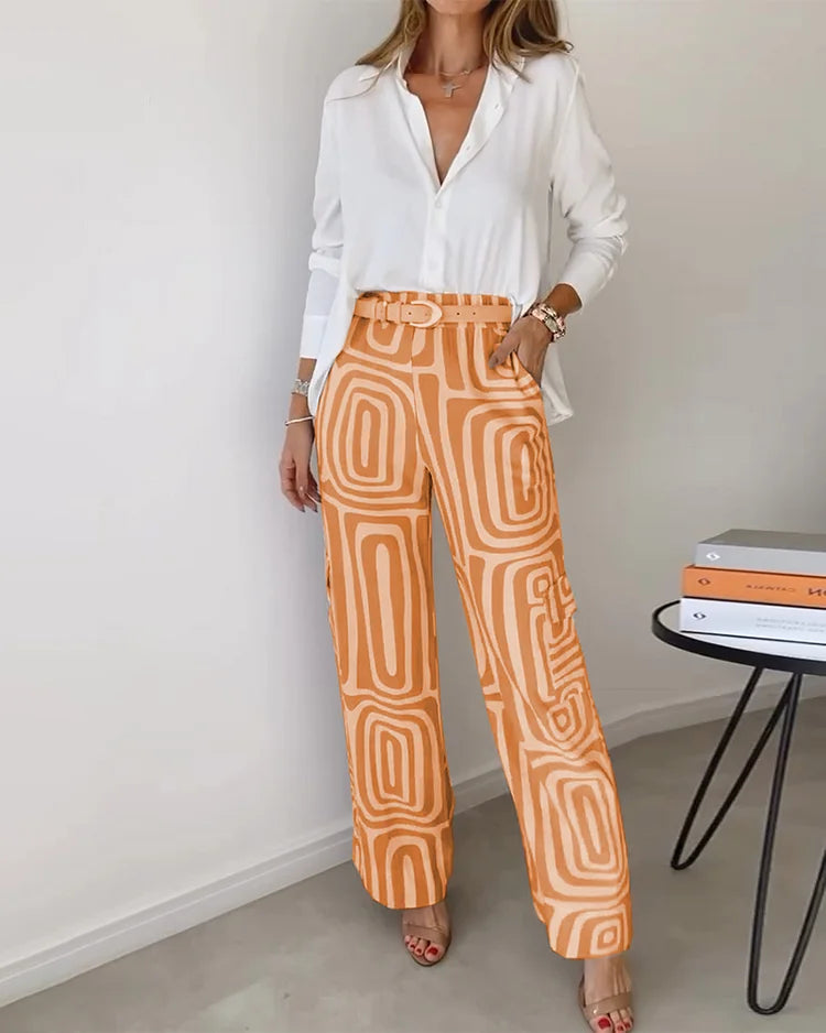 Loungewear Club™ | Ensemble Retro-Chic avec Pantalon Large
