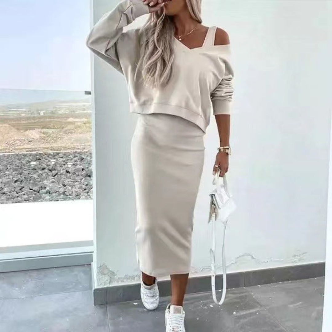 Loungewear Club™ | Ensemble Deux-Pièces Off-Shoulder