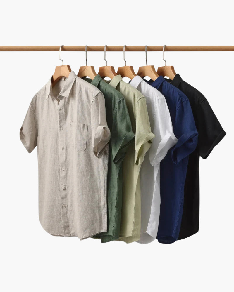 Loungewear Club™️ | Chemise en Lin (Manches Courtes)