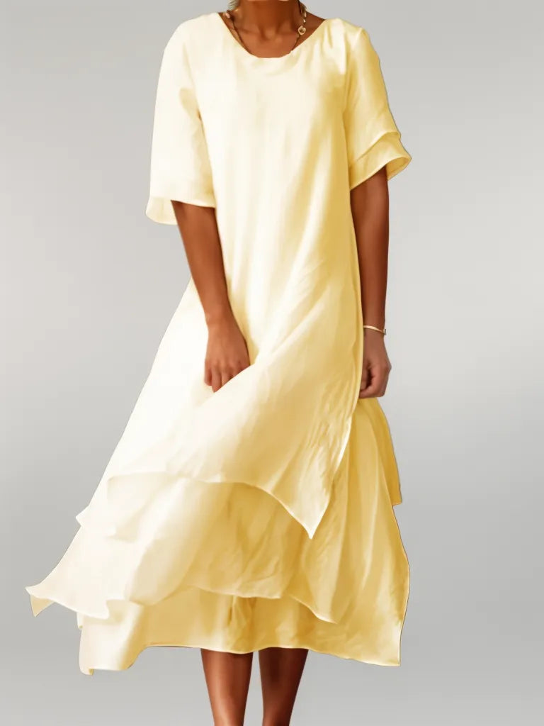Clémentine – Robe longue élégante en coton