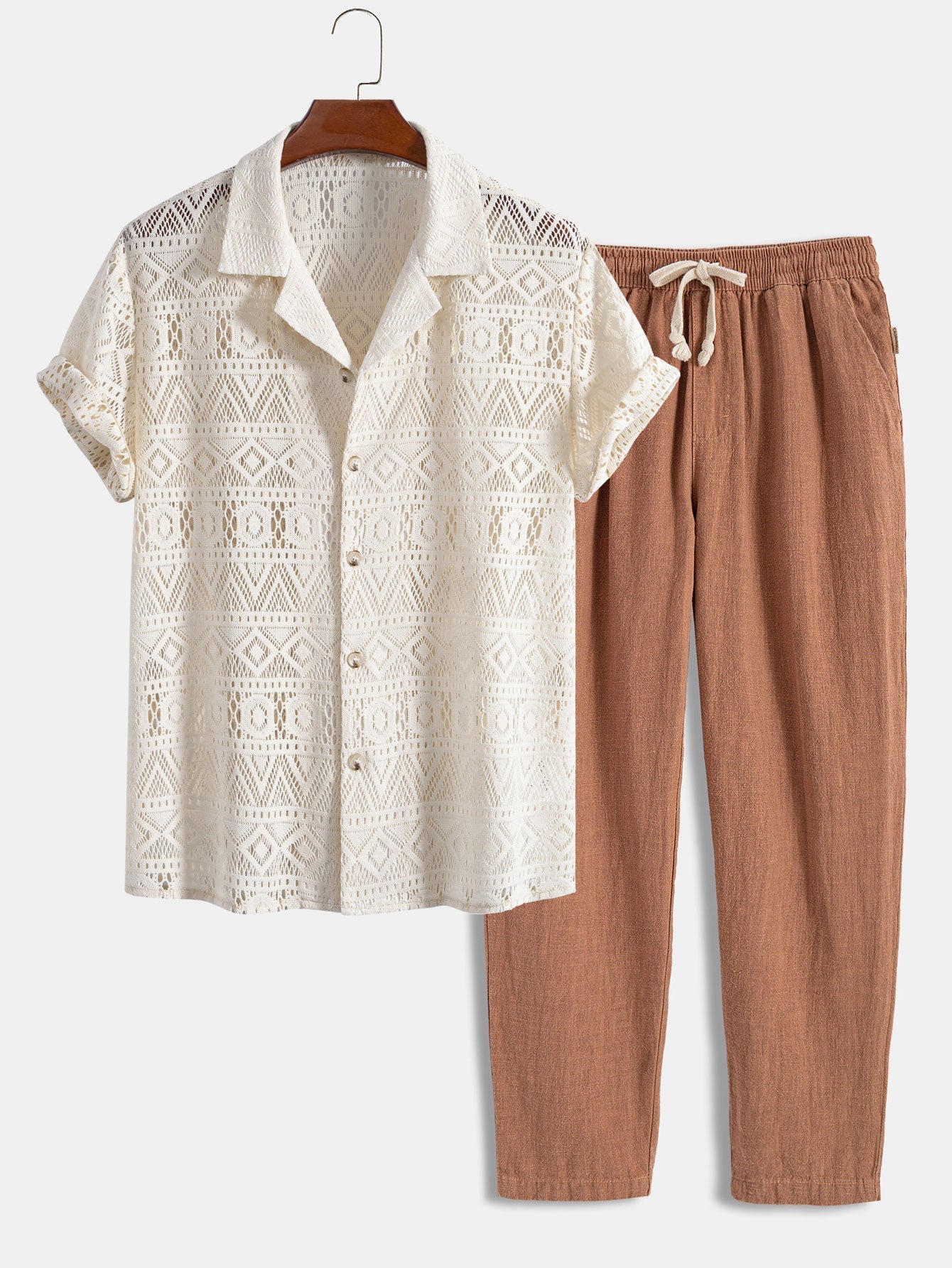 Loungewear Club™ | Ensemble en Lin à Manches Courtes
