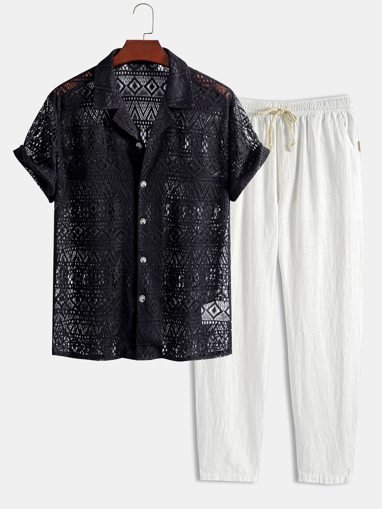 Loungewear Club™ | Ensemble en Lin à Manches Courtes