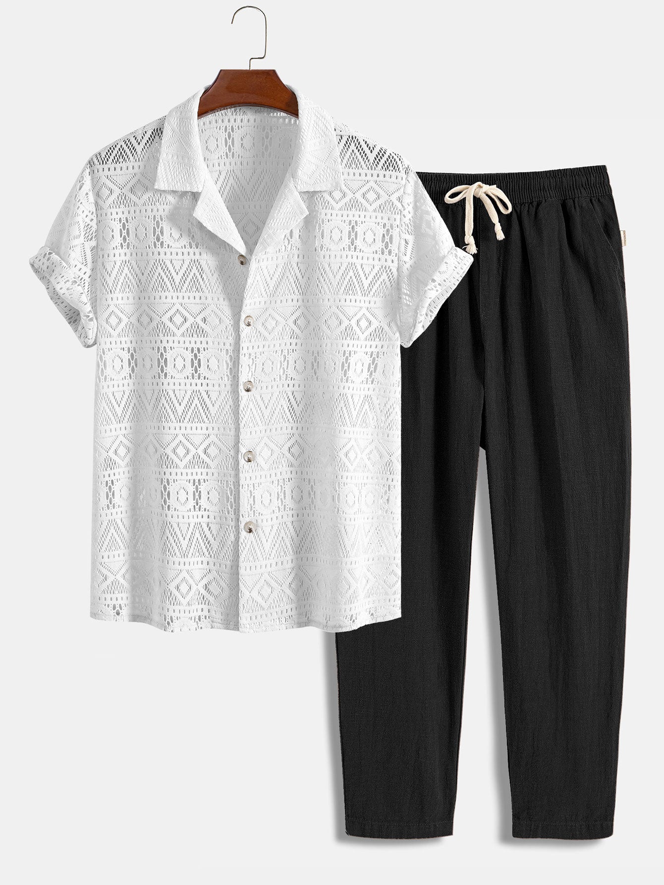 Loungewear Club™ | Ensemble en Lin à Manches Courtes