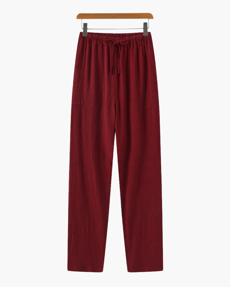 Loungewear Club™️ | Pantalon en Lin (Coupe Slim)