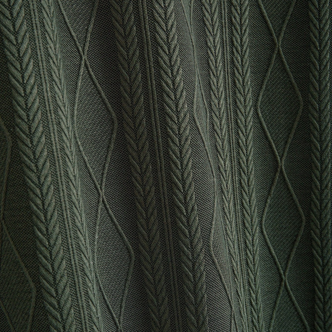 Loungewear Club™ - Polo Jacquard Tricoté avec Motif à Carreaux