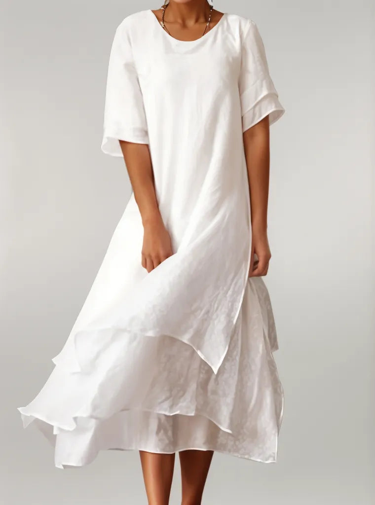 Clémentine – Robe longue élégante en coton