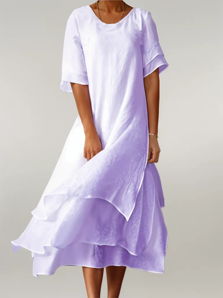 Clémentine – Robe longue élégante en coton