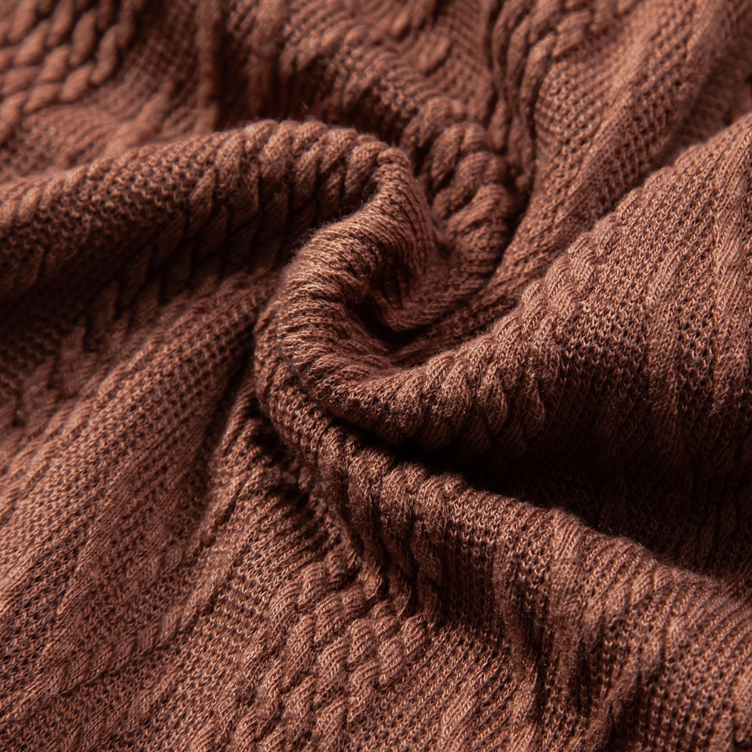 Loungewear Club™ - Polo Jacquard Géométrique Tricoté