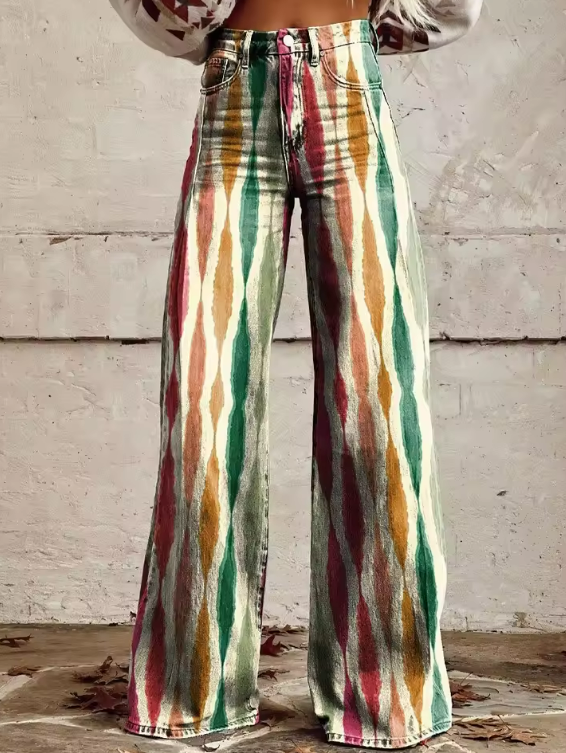 ISABELLA | Pantalon Vintage Bohème avec Charme Rétro et Élégant