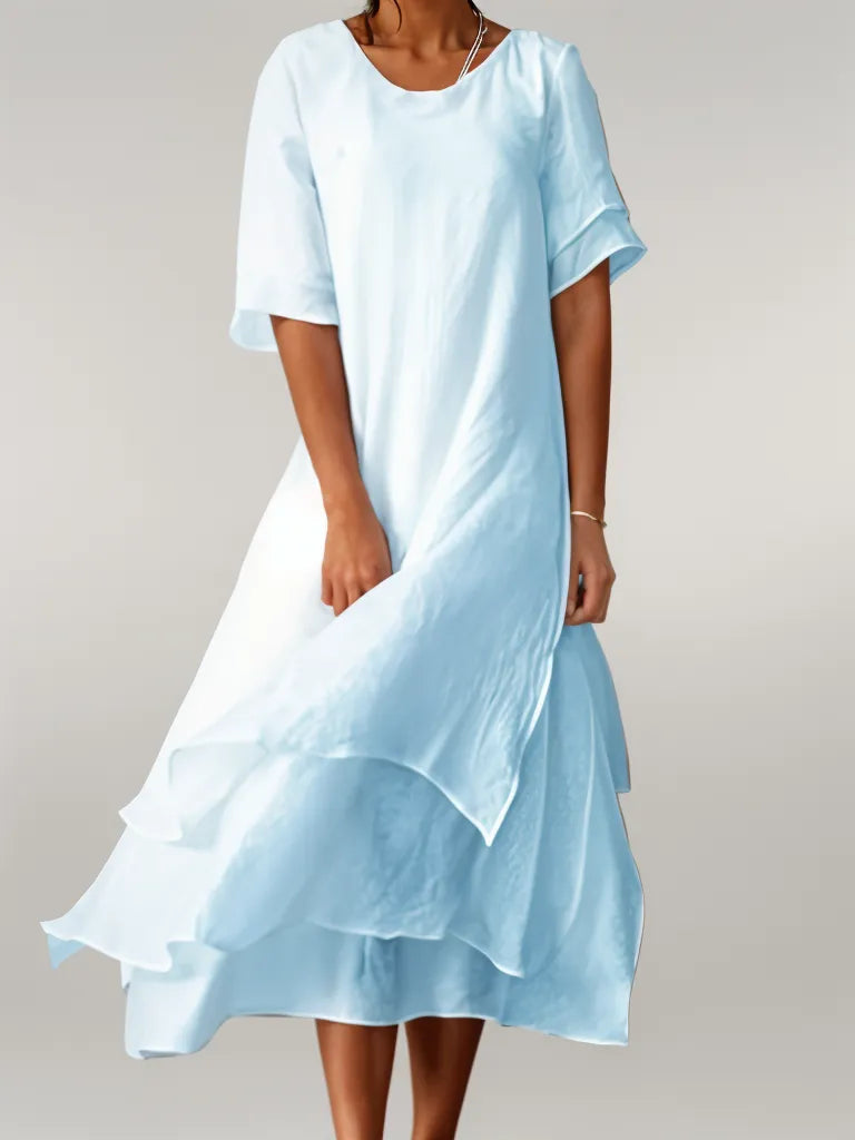 Clémentine – Robe longue élégante en coton