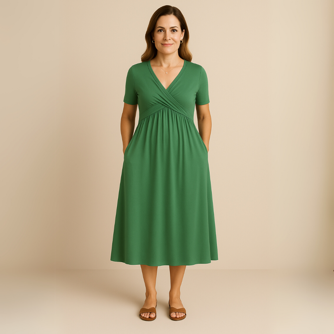 Loungewear Club™ | Robe midi à décolleté en V