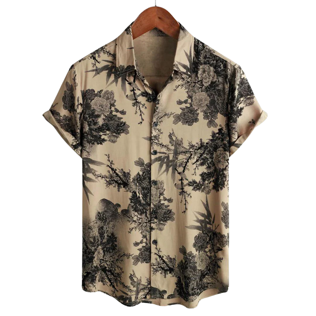 Loungewear Club™ - Chemise à Imprimé Fleuri pour Hommes - Élégant et Unique