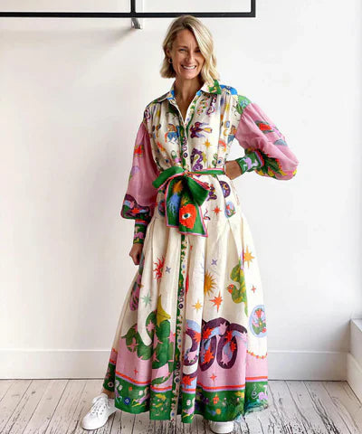 Loungewear Club™️ | ROBE LONGUE À MOTIF