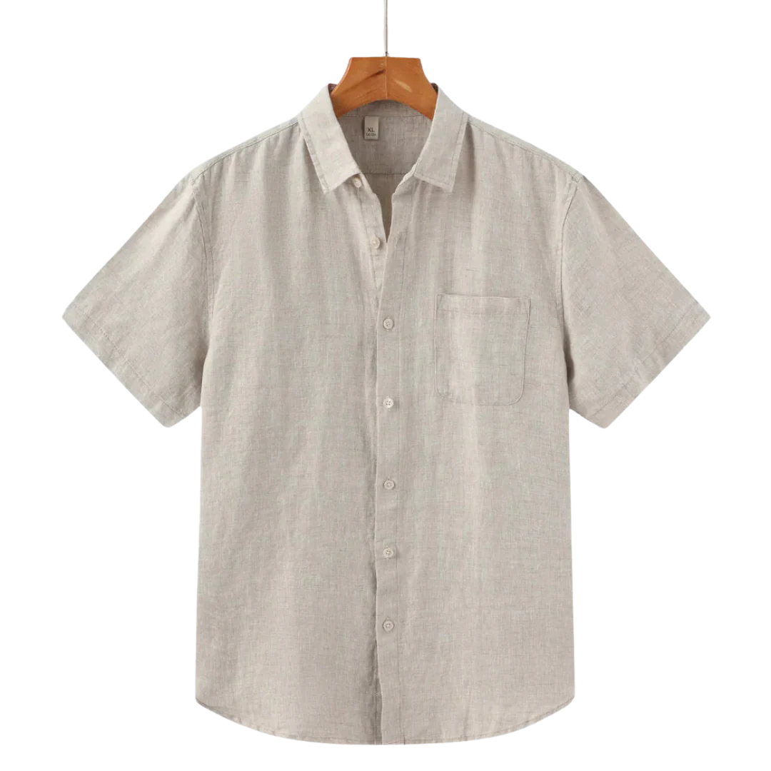 Loungewear Club™ - Chemise en Lin à Manches Courtes