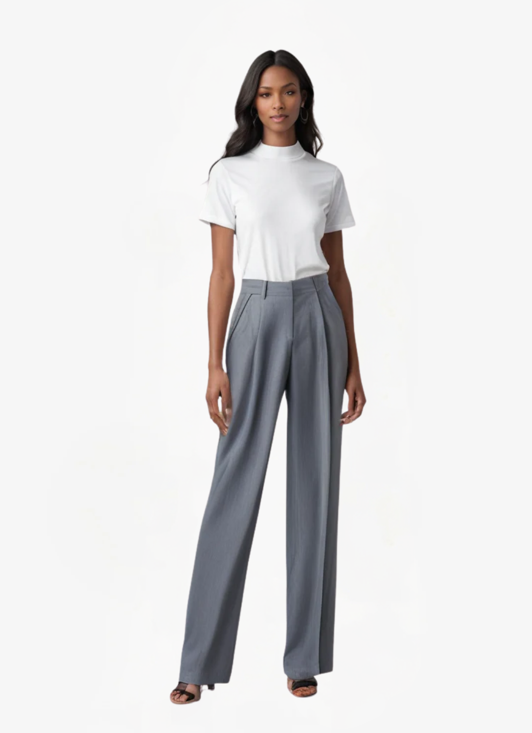 Loungewear Club™ | Pantalon Large Gris Élégant