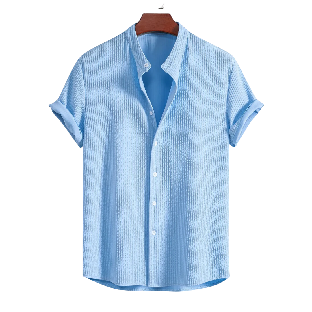Loungewear Club™ - Chemise Côtelée avec Col Montant
