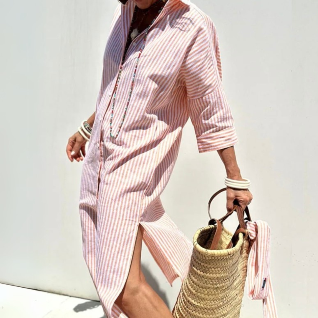 Loungewear Club™️ | Chemise élégante à rayures