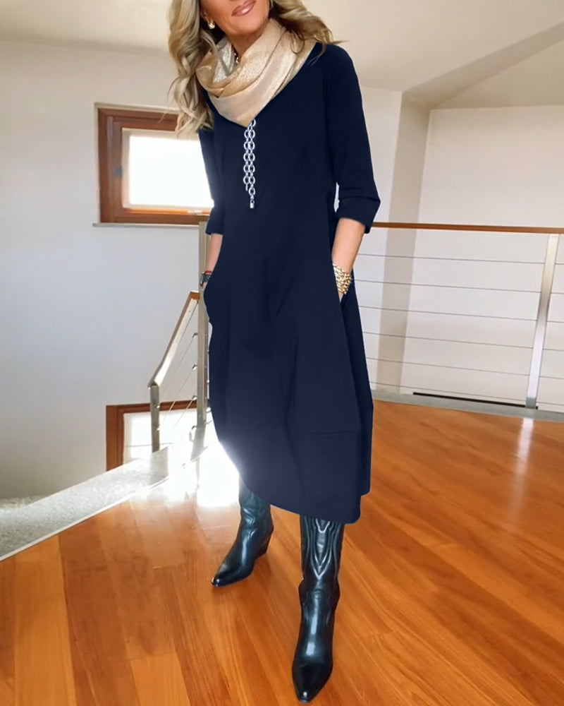 Loungewear Club™ | Robe Midi Élégante