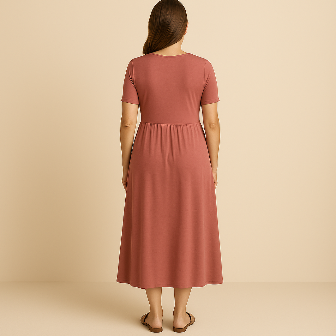 Loungewear Club™ | Robe midi à décolleté en V