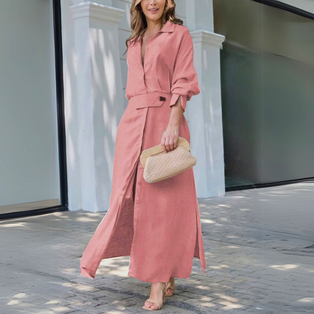 Jeanette | Robe maxi élégante à décolleté en V