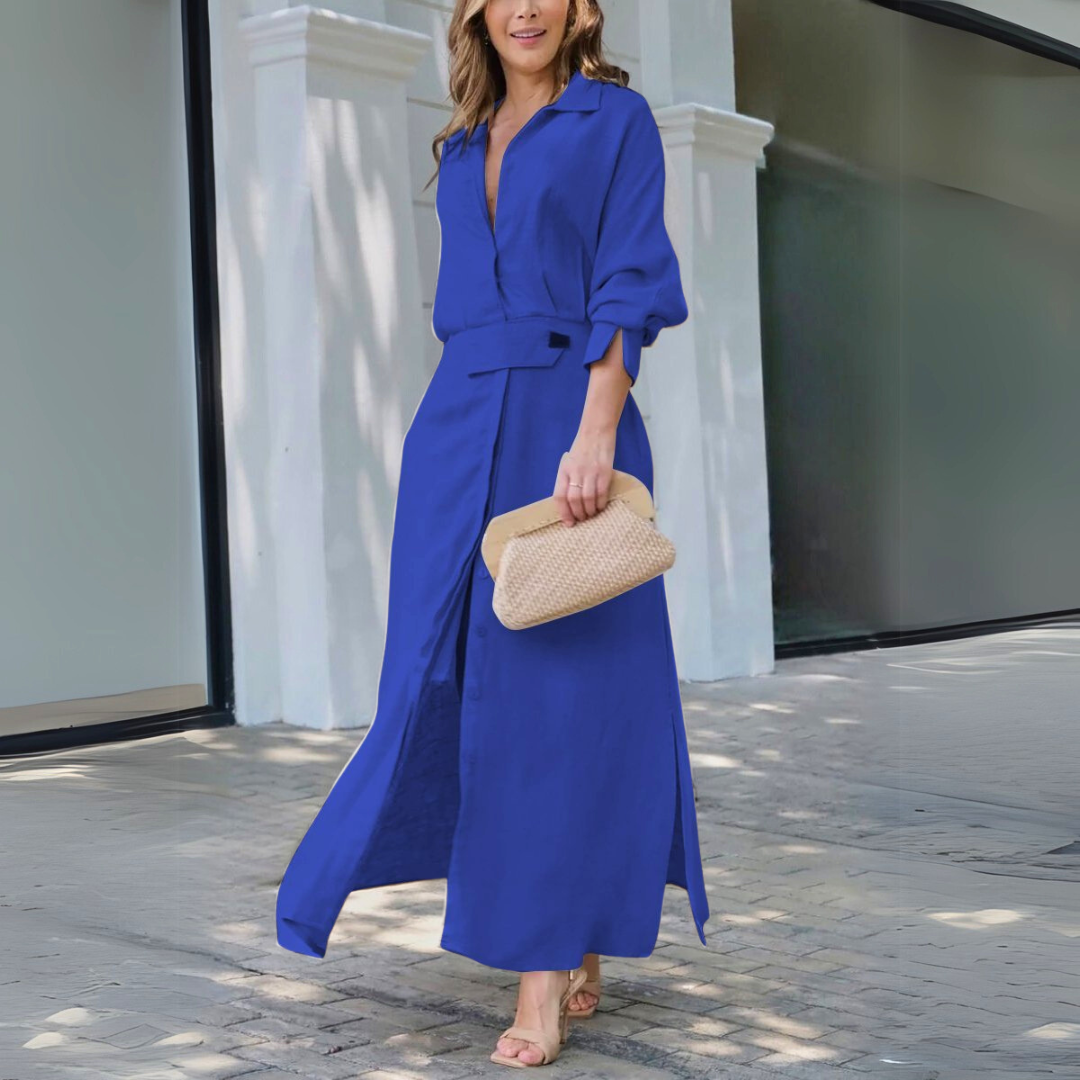 Jeanette | Robe maxi élégante à décolleté en V
