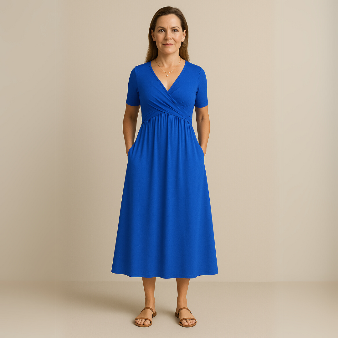 Loungewear Club™ | Robe midi à décolleté en V