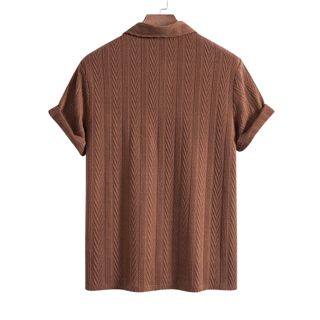 Loungewear Club™ - Polo Jacquard Géométrique Tricoté