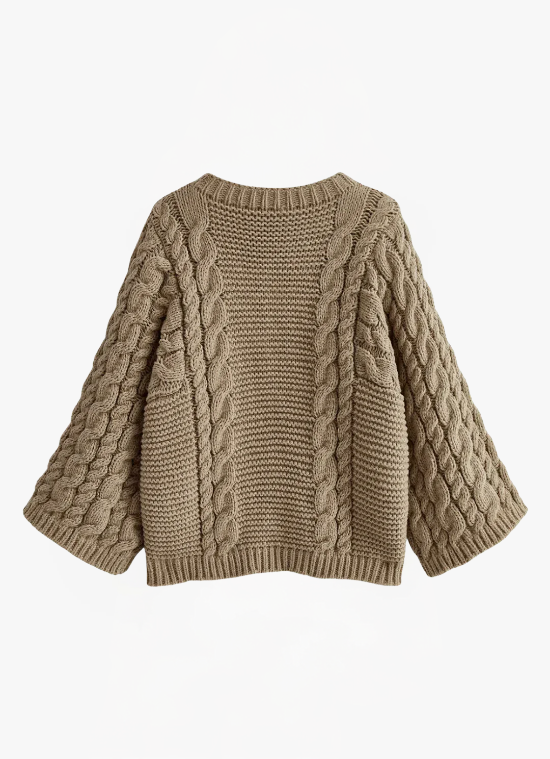 Loungewear Club™ | Pull en Tricot Câble à Col Rond de Loisirs