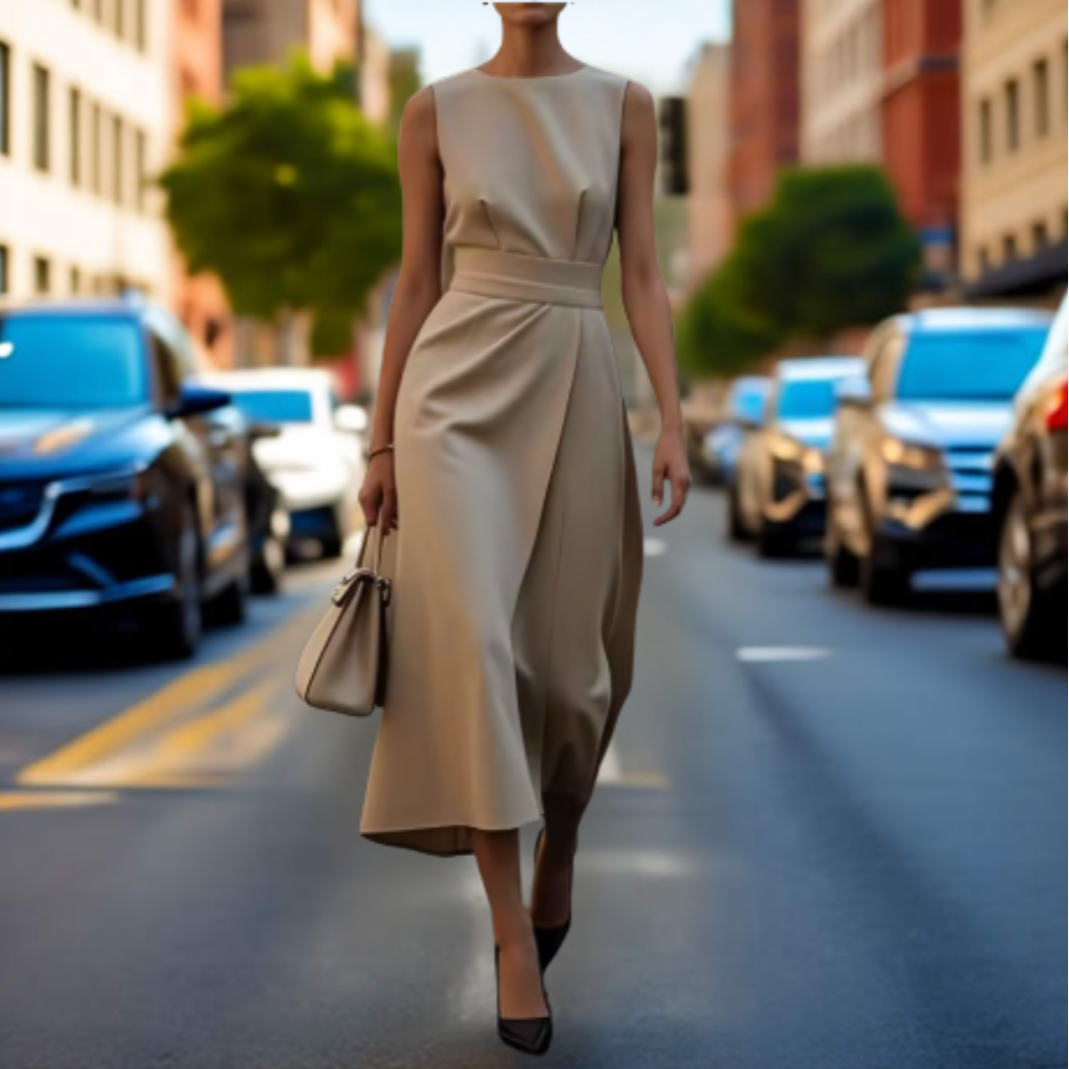 Tiffany | Robe sans manches imprimée