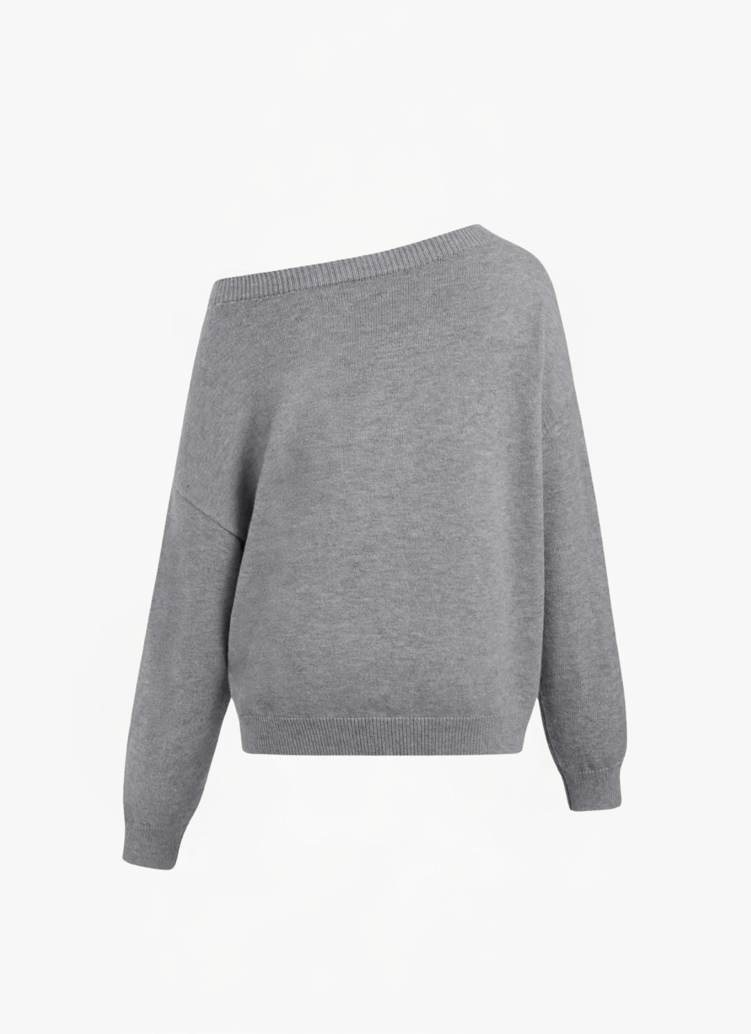 Loungewear Club™ | Pull Oversized à Col Asymétrique Tricoté