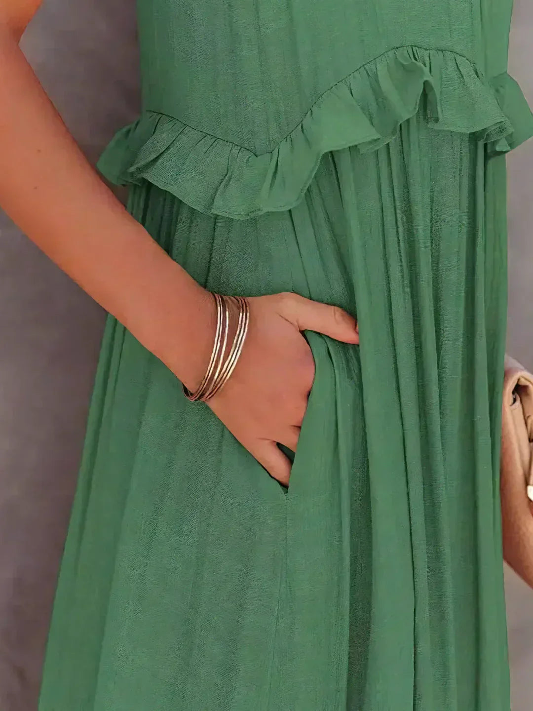 Emilia™ - Robe Maxi à Volants et Col Halter