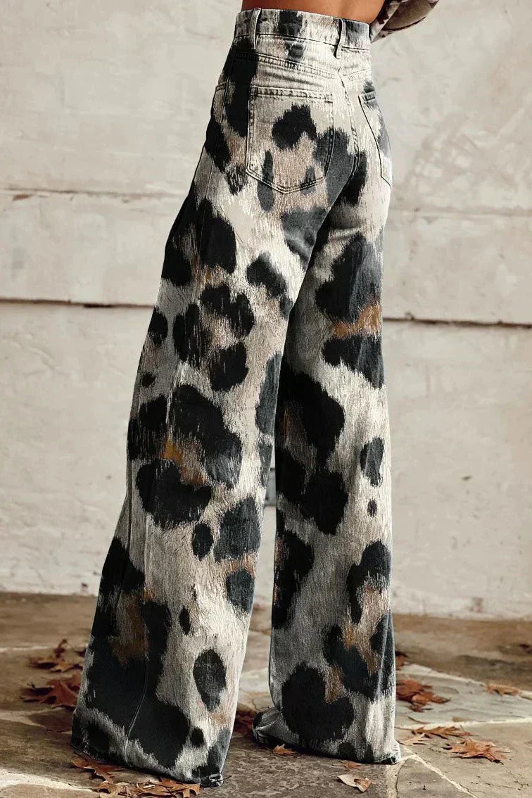 Cheetah | Pantalons Vintage Bohème avec Imprimé Élégant