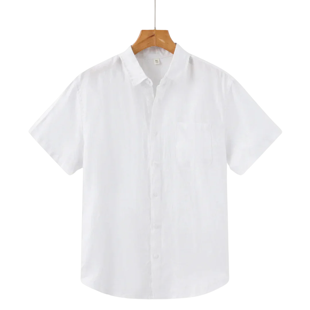 Loungewear Club™ - Chemise en Lin à Manches Courtes