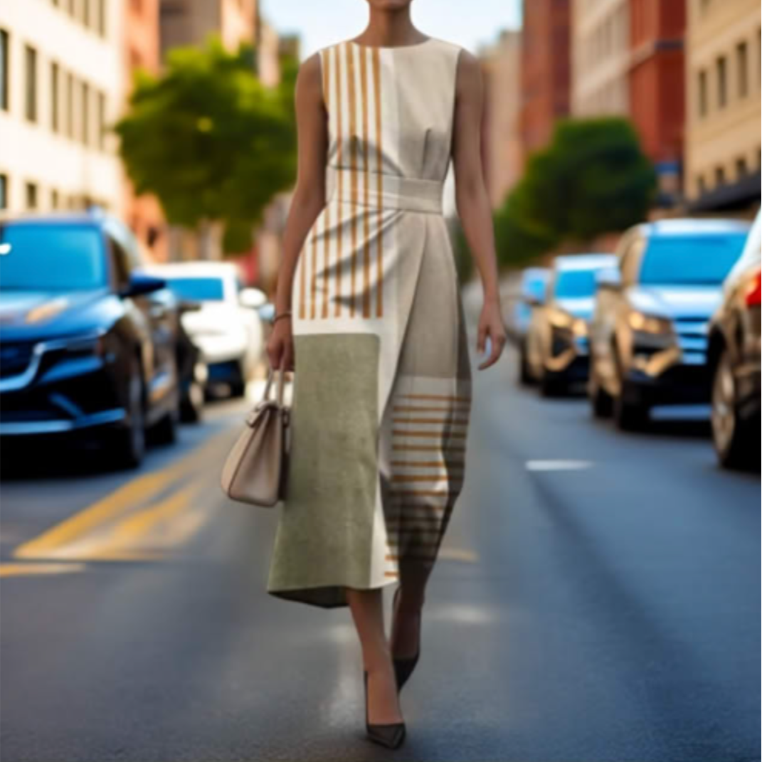 Tiffany | Robe sans manches imprimée