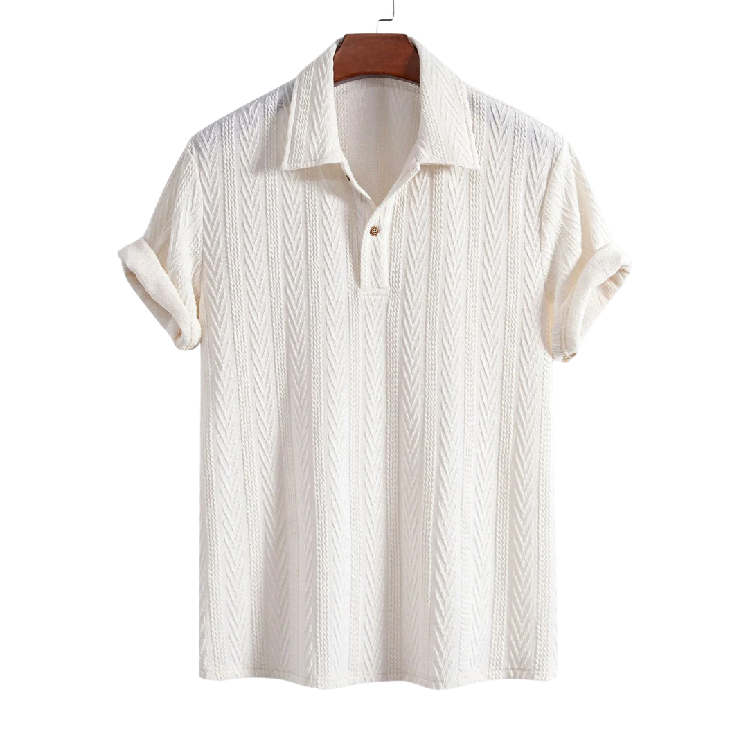 Loungewear Club™ - Polo Jacquard Géométrique Tricoté