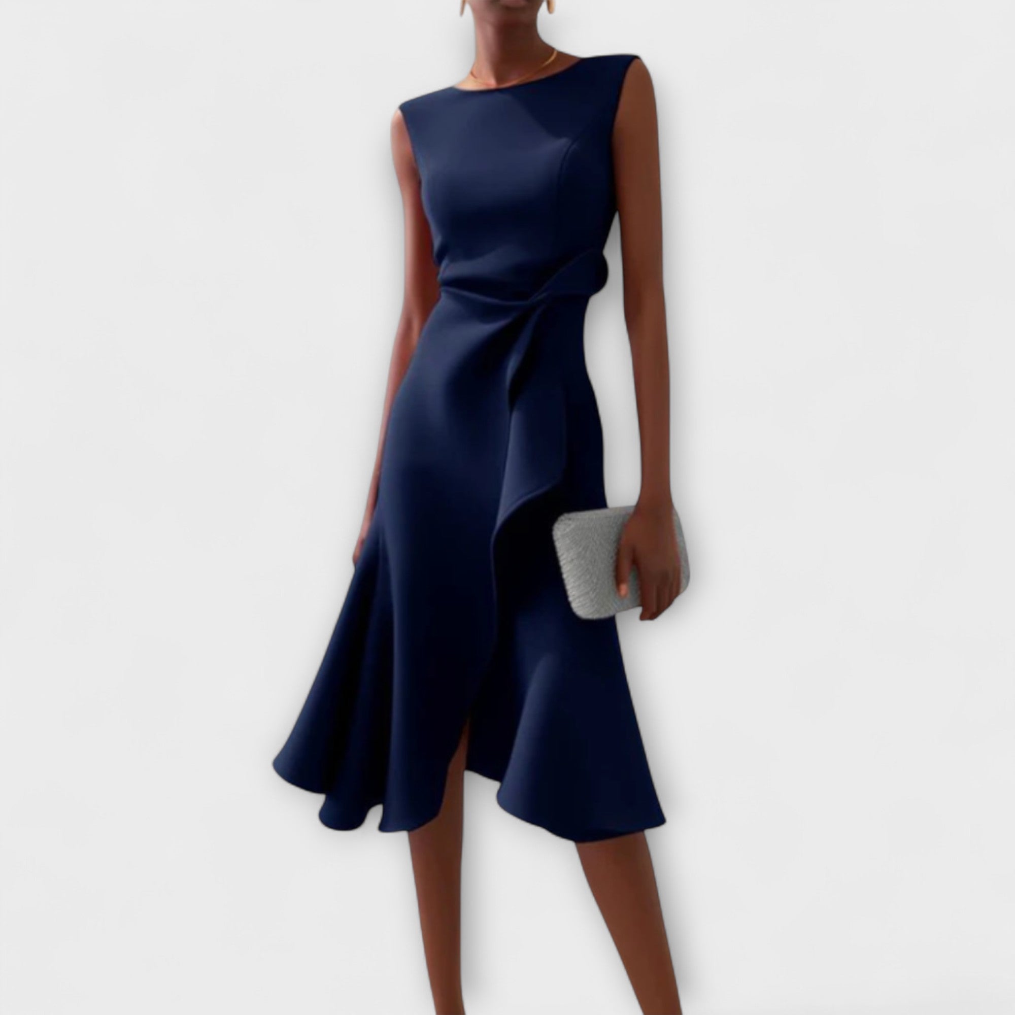 Juliette | Robe Midi Asymétrique Drapée