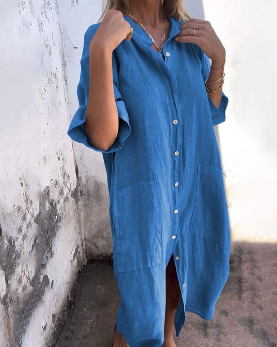 Melanie | Robe Chemise Décontractée Style Ibiza