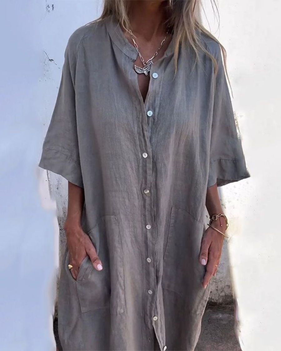 Melanie | Robe Chemise Décontractée Style Ibiza