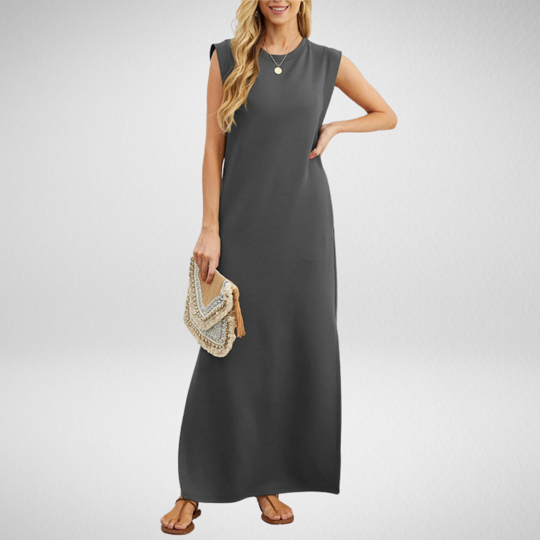 EMMA | Robe Longue Fluide Anti-Rides