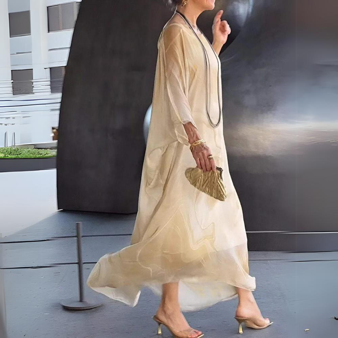 Laura™ - Robe en Chiffon de Soie Charmante