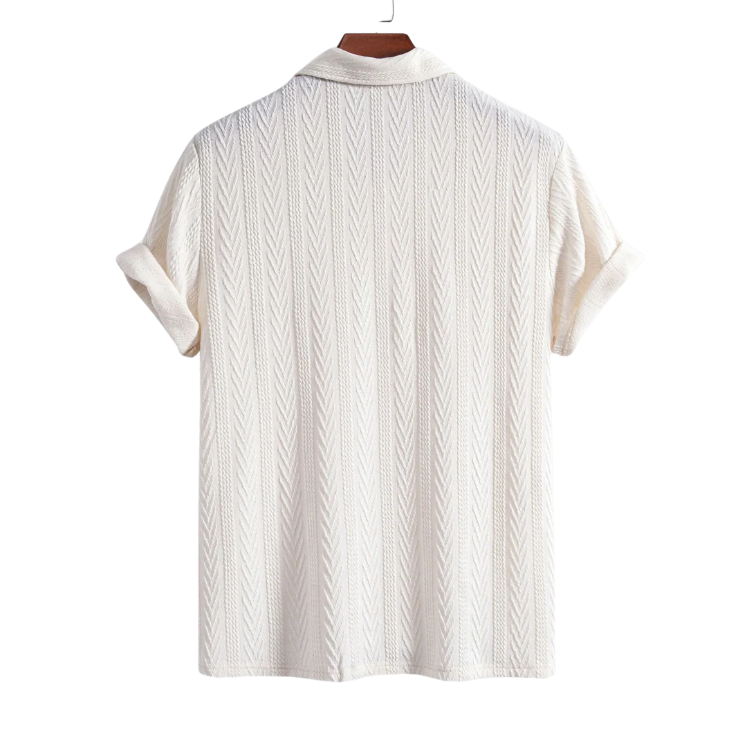 Loungewear Club™ - Polo Jacquard Géométrique Tricoté